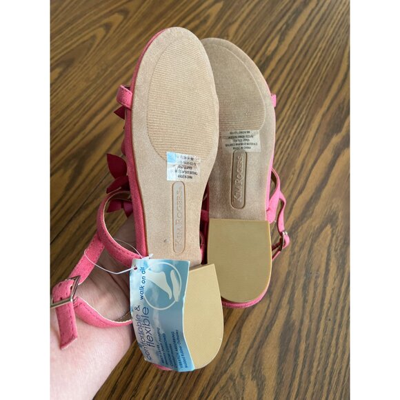Kim Rogers Wayflower Memory Foam pink floral open toed sandals size 9M - Picture 3 of 6